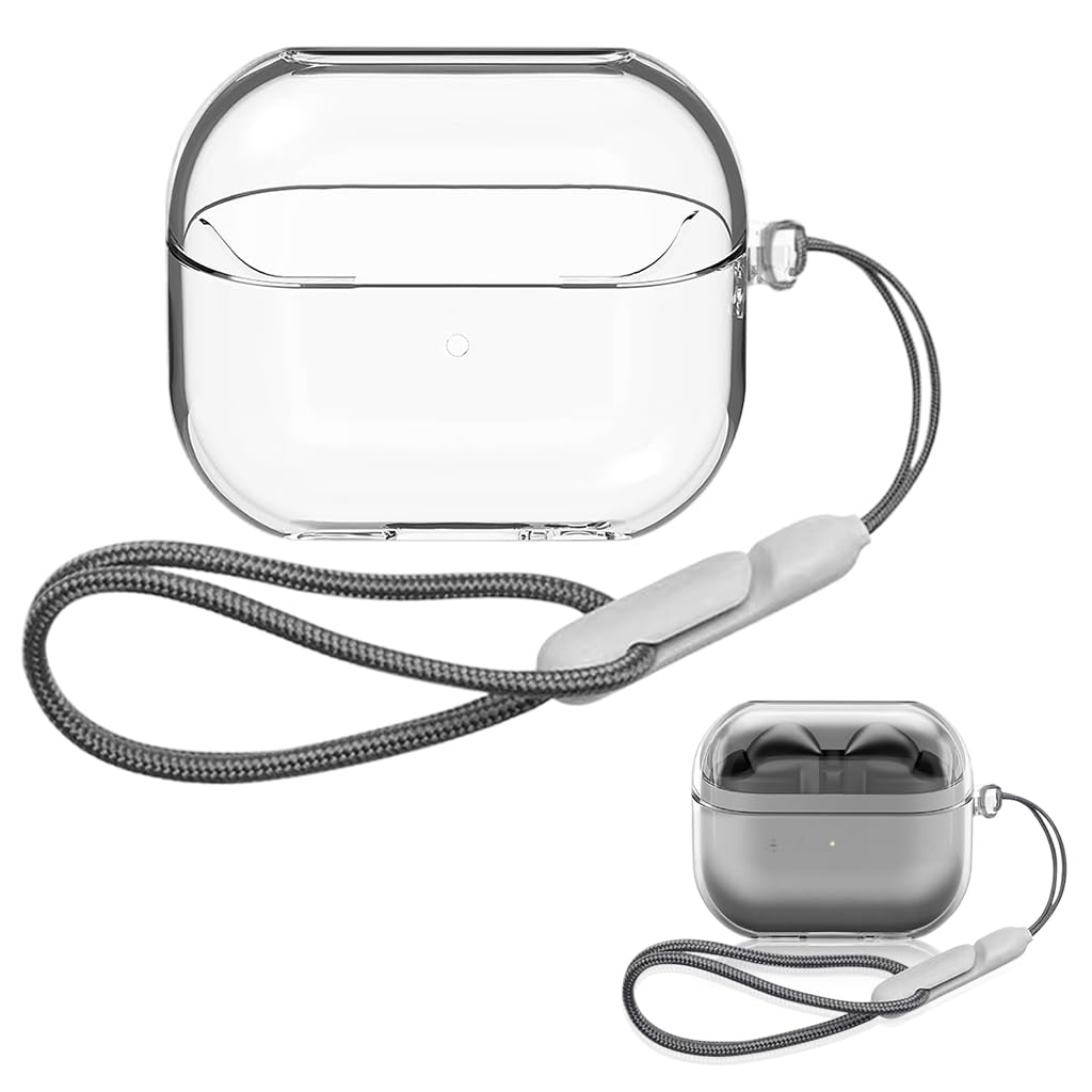 ZORBES Compatible with Samsung Galaxy Buds 3 Case & Galaxy Buds 3 Pro Case, Protective TPU Clear Case with Lanyard, Fashion Earbuds Case Cover, Headphone Accessories ZORBES Compatible with Samsung Galaxy Buds 3 Case & Galaxy Buds 3 Pro Case, Protective TPU Clear Case with Lanyard, Fashion Earbuds Case Cover, Headphone Accessories